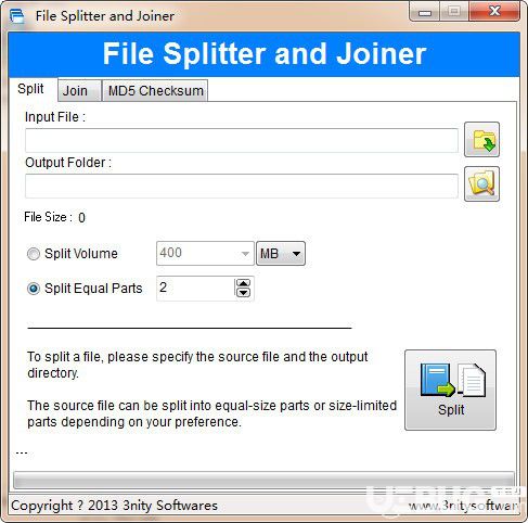 File Splitter and Joiner(文件分割合并工具)