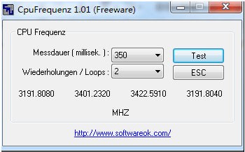 cpu运行频率检测工具(CpuFrequenz)