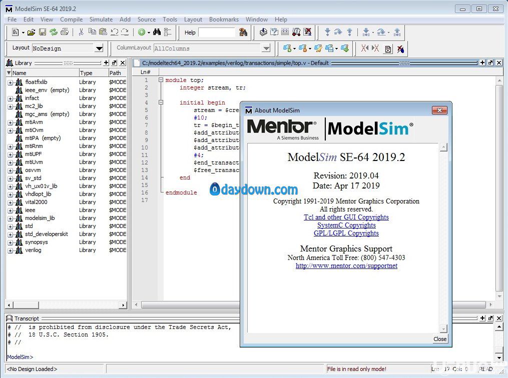 Mentor Graphics ModelSim SE-64下载