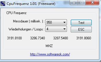 cpu运行频率检测工具(CpuFrequenz)
