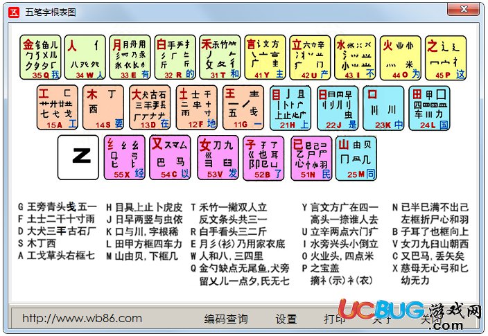 五笔字根表下载