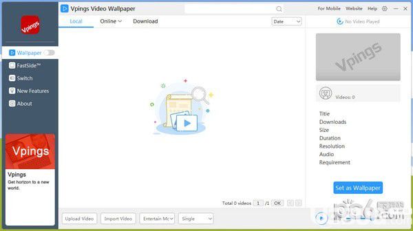 Vpings Video Wallpaper(视频桌面软件)