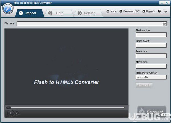 Free Flash to HTML5 Converter(FLASH转HTML5转换器)