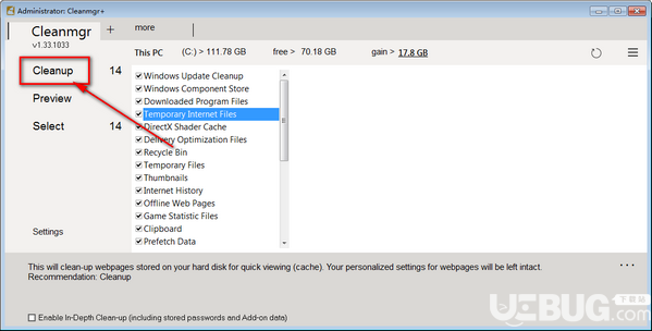 Cleanmgr+(电脑磁盘清理软件)v1.33.1033绿色版【3】