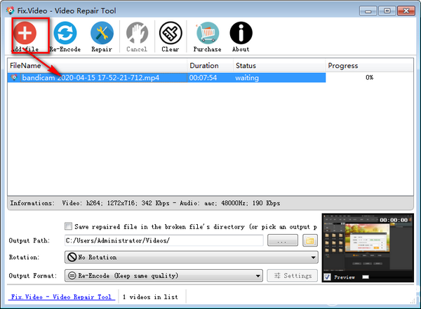 Video Repair Tool(视频修复软件)v1.0免费版【3】