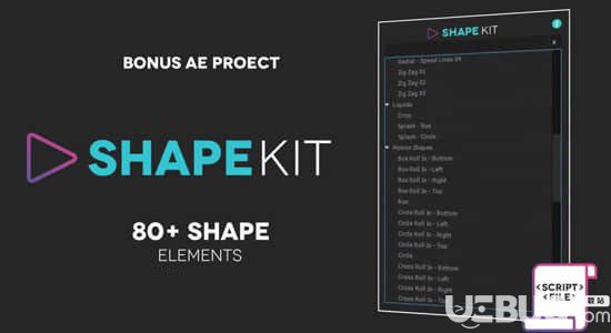 Shape Kit Script(AE圆环爆炸线条特效MA动画脚本)