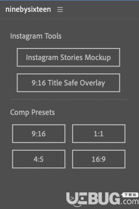 Ninebysixteen(AE快速创建视频社交横屏竖屏合成插件)v1.0免费版【2】