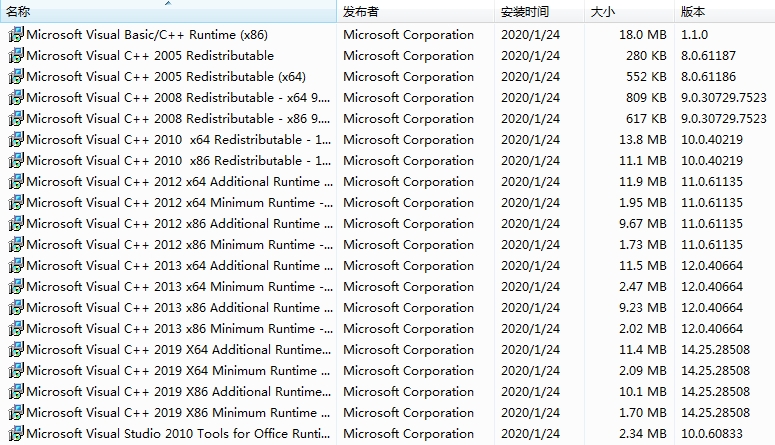 Microsoft Visual C++ Redistributable下载