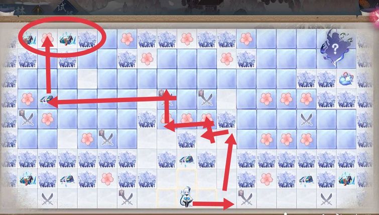 阴阳师一叶樱林第一天通关路线图 雪落樱祭一叶樱林第一天成就解锁方法[多图]图片3