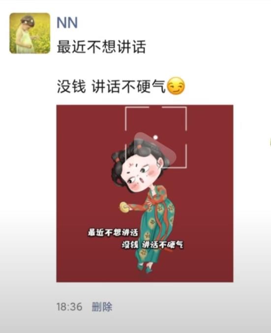 抖音最近不想讲话没钱不硬气图片大全：最近不想说话没钱说话不硬气表情包[多图]图片3